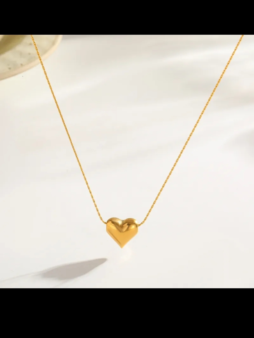 Delicate Gold Heart Pendant Necklace for Women